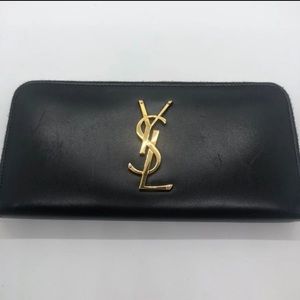 Authentic YSL Saint Laurent Zip Around Wallet